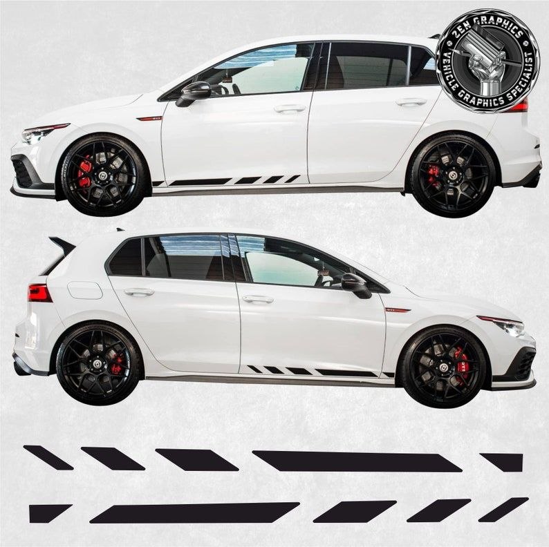 Kit de bandes latérales pour la Golf GTI MK8 - Stickers style